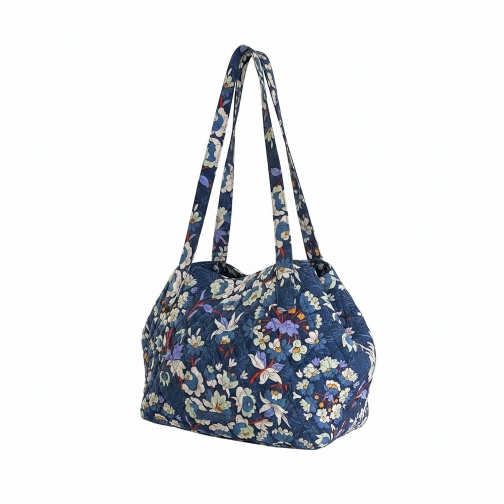 Vera Bradley Blue Floral Quilted Shoulder Bag